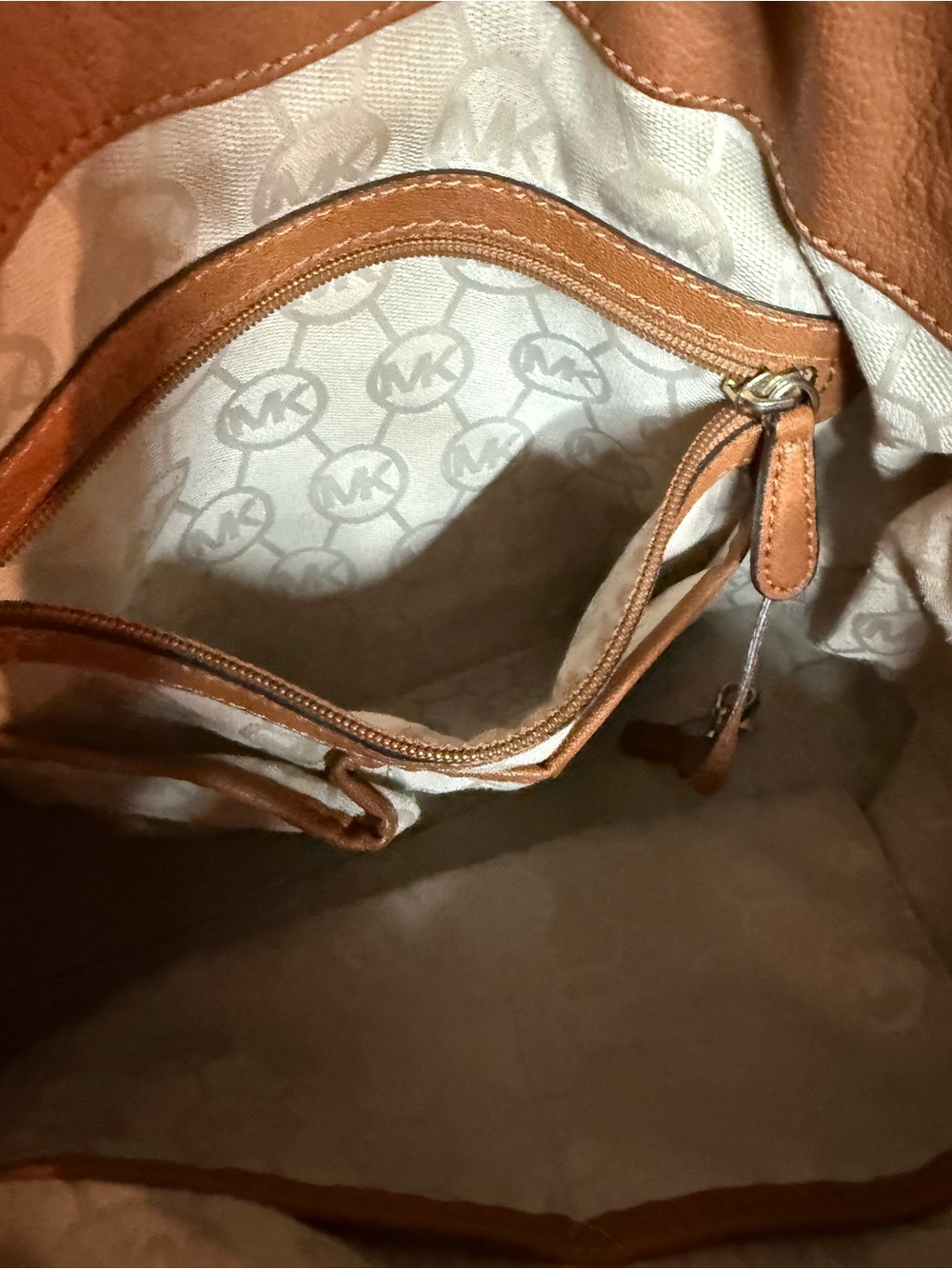 Michael Kors Cognac Leather Hamiltonwith (with callouts) - Picture 9 of 11